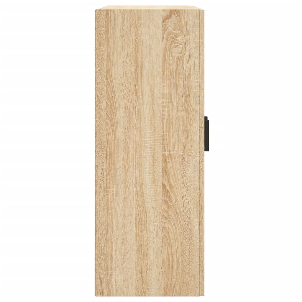 Wandkast 69,5x34x90 cm bewerkt hout bruin eikenkleur