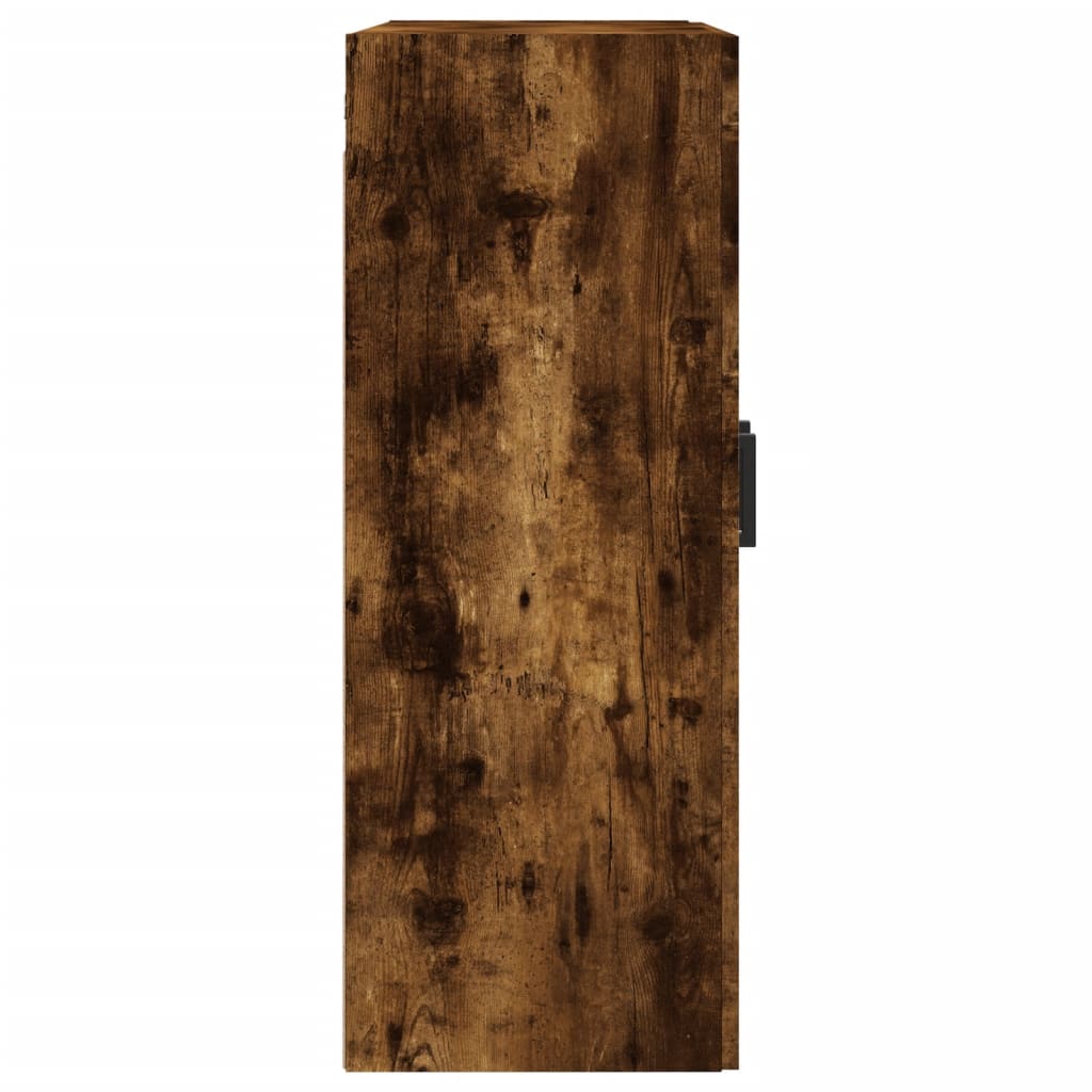 Wandkast 69,5x34x90 cm bewerkt hout bruin eikenkleur