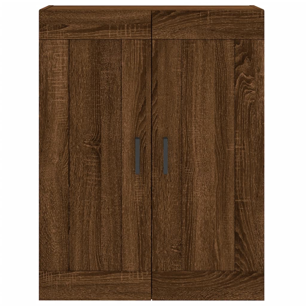 Wandkast 69,5x34x90 cm bewerkt hout bruin eikenkleur