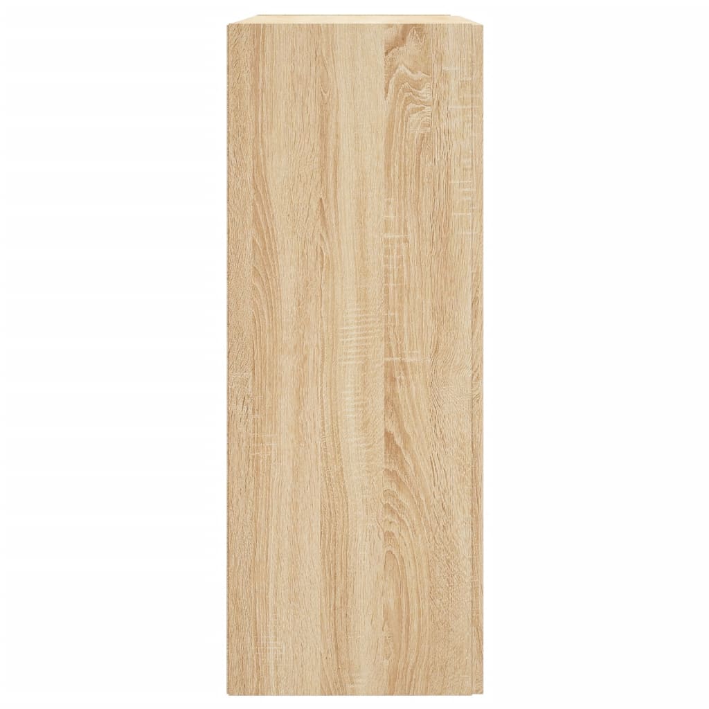 Wandkast 69,5x34x90 cm bewerkt hout eikenkleurig