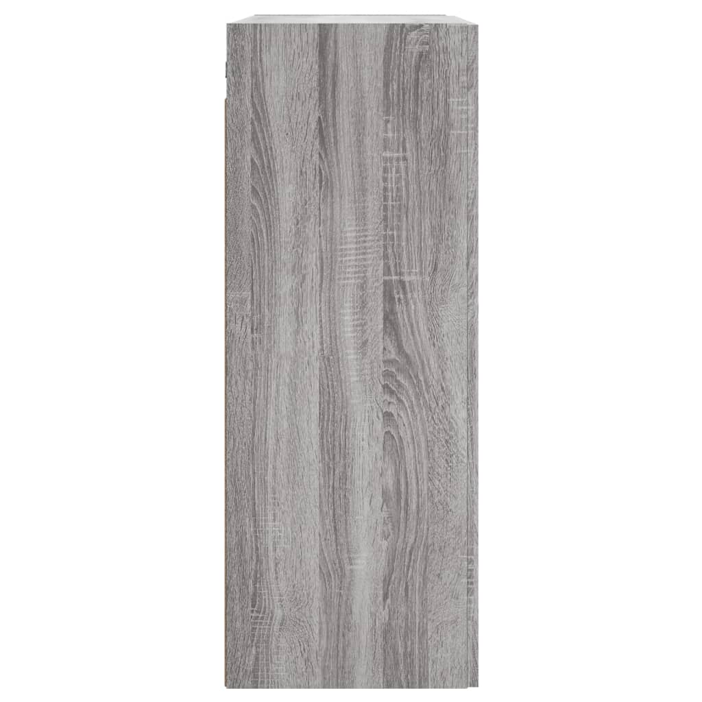 Wandkast 69,5x34x90 cm bewerkt hout eikenkleurig