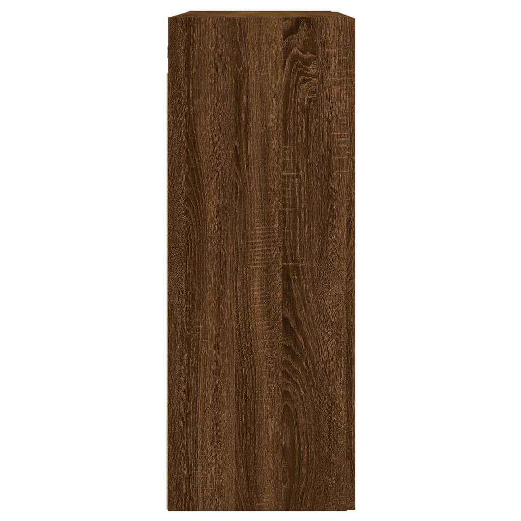 Wandkast 69,5x34x90 cm bewerkt hout eikenkleurig