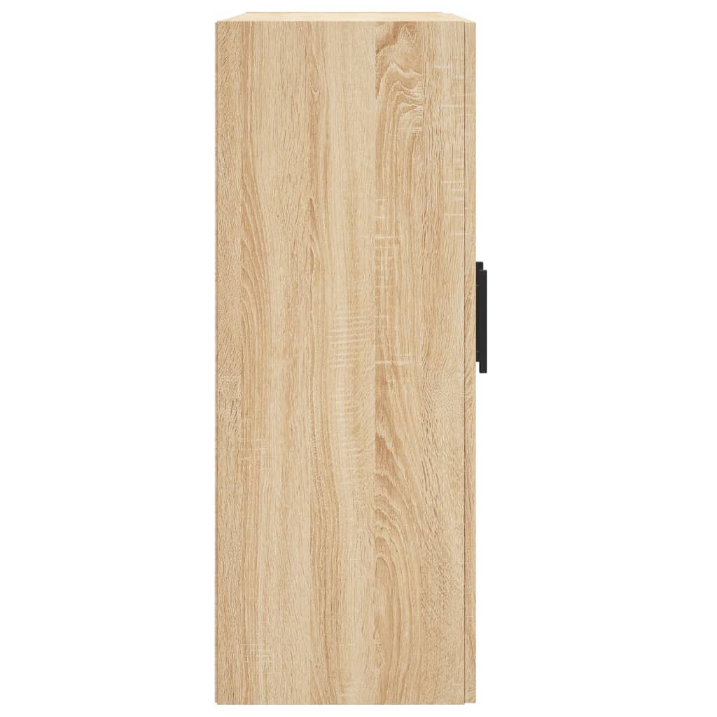 Wandkast 69,5x34x90 cm bewerkt hout eikenkleurig