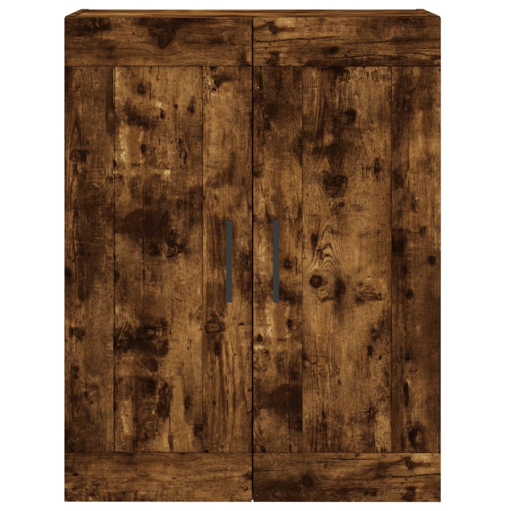 Wandkast 69,5x34x90 cm bewerkt hout oud houtkleurig