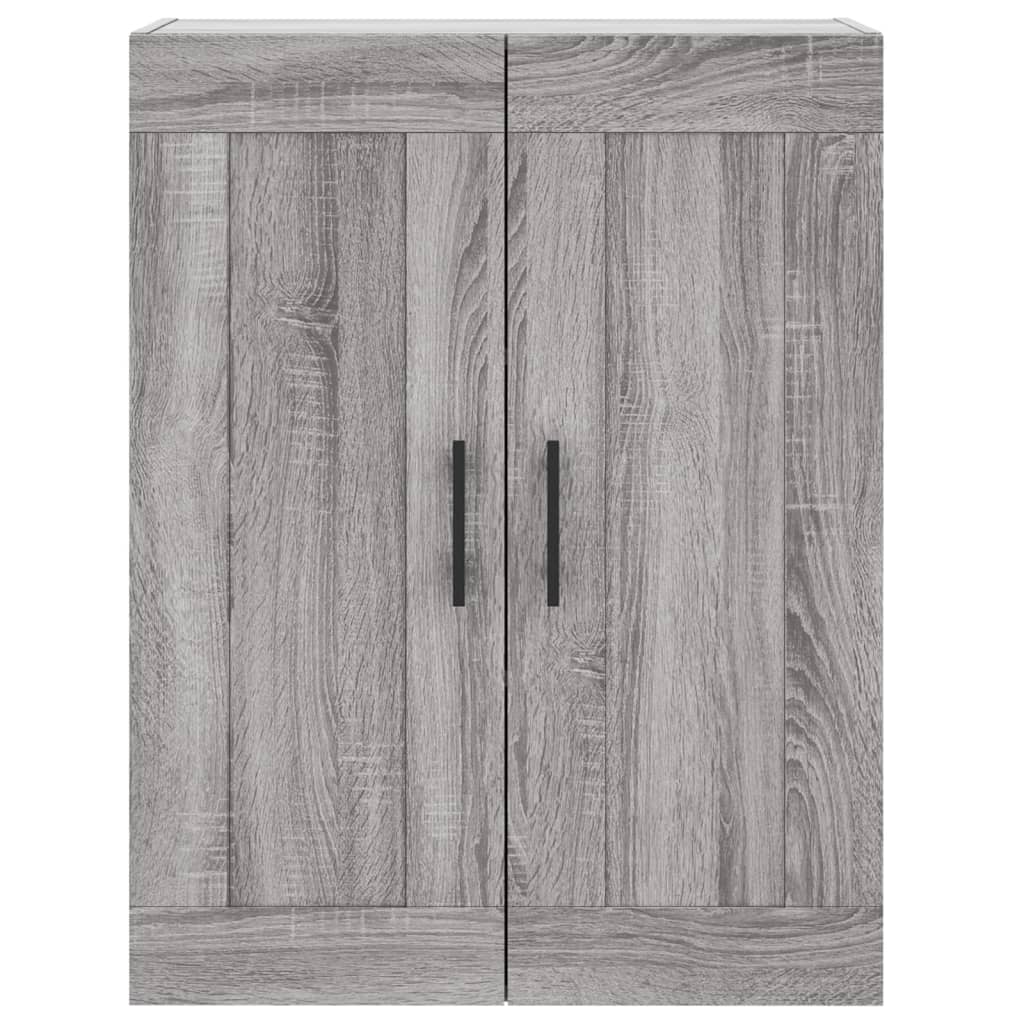 Wandkast 69,5x34x90 cm bewerkt hout oud houtkleurig