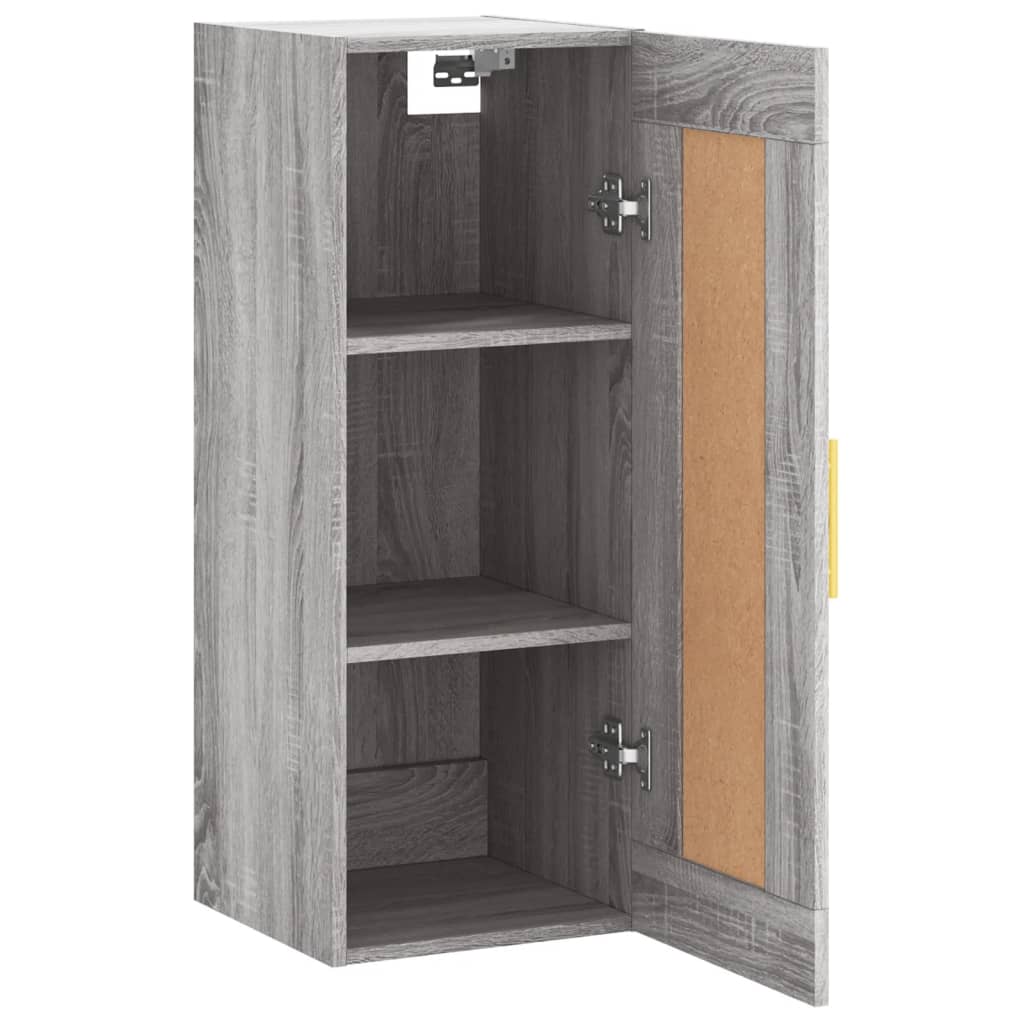 Wandkast 34,5x34x90 cm bewerkt hout eikenkleurig