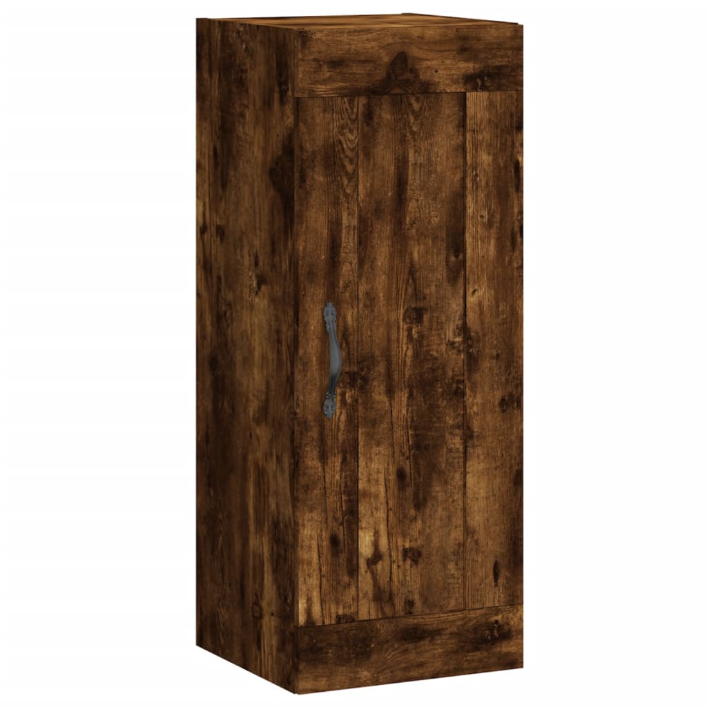 Wandkast 34,5x34x90 cm bewerkt hout eikenkleurig