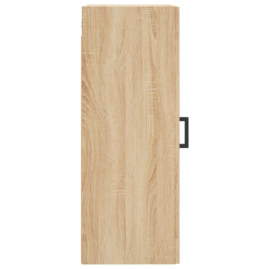 Wandkast 34,5x34x90 cm bewerkt hout eikenkleurig