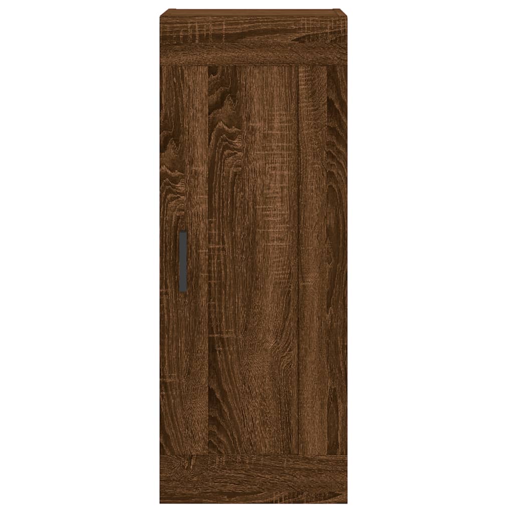 Wandkast 34,5x34x90 cm bewerkt hout eikenkleurig