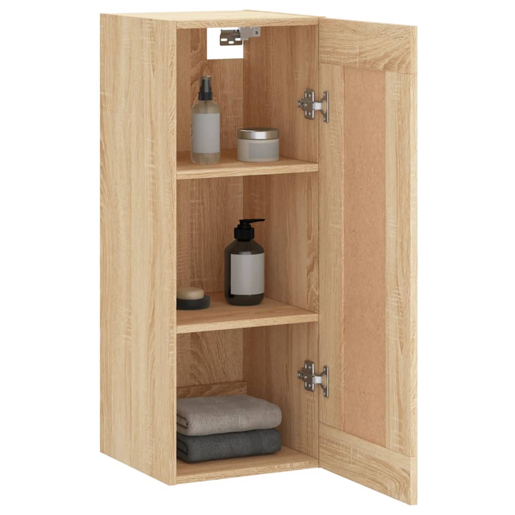 Wandkast 34,5x34x90 cm bewerkt hout