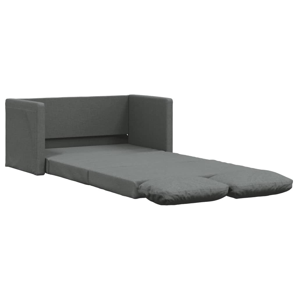 Slaapbank vloermodel 2-in-1 112x174x55 cm stof crèmekleurig