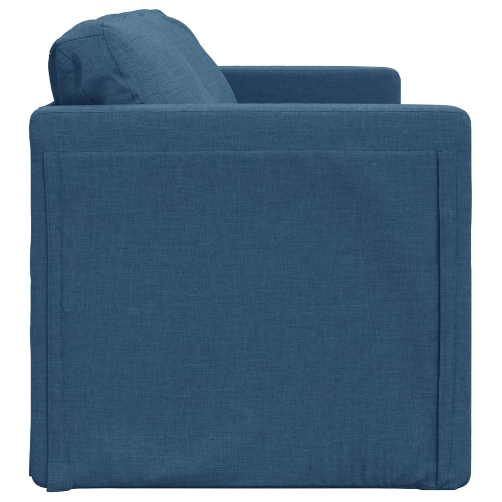 Slaapbank vloermodel 2-in-1 112x174x55 cm stof blauw