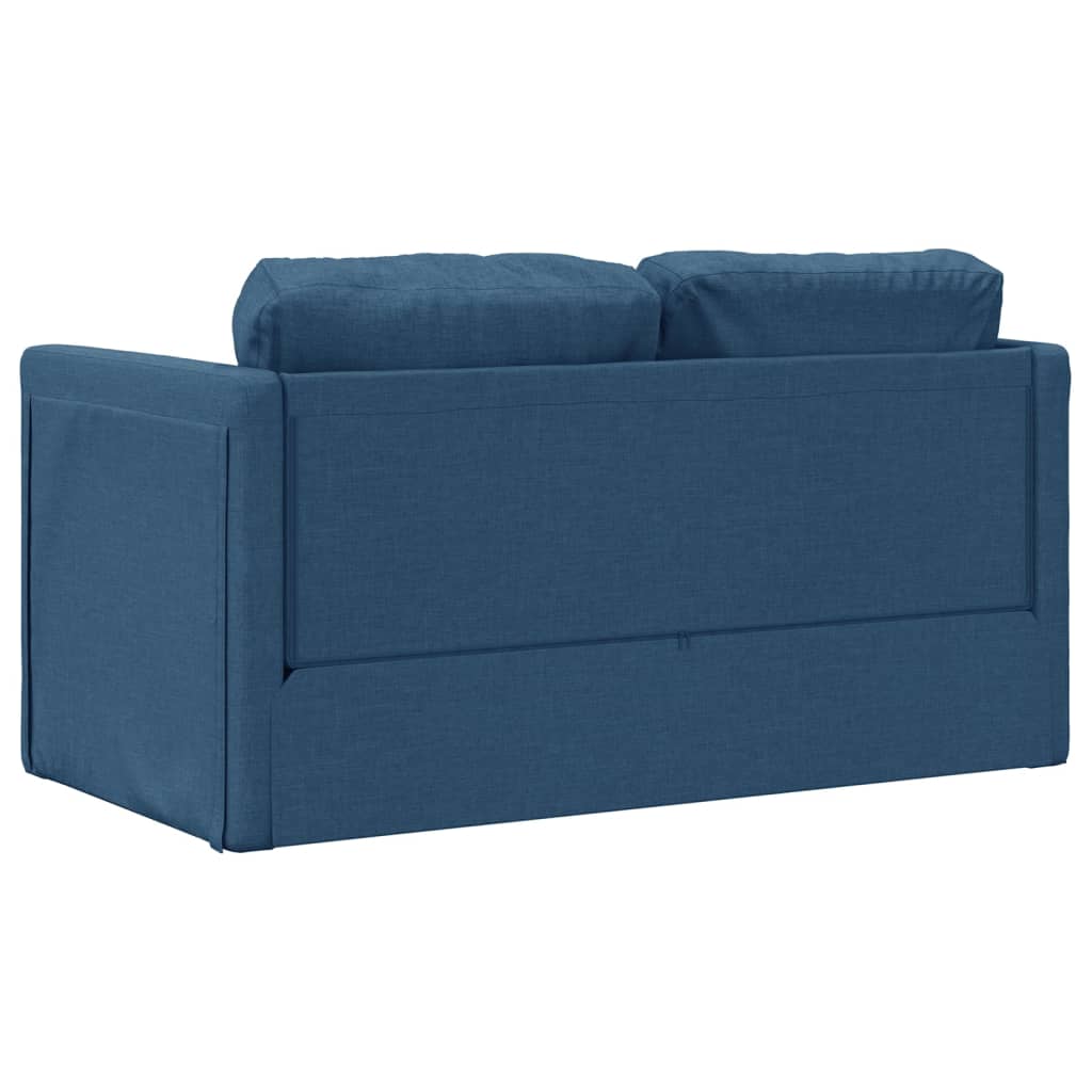 Slaapbank vloermodel 2-in-1 112x174x55 cm stof blauw