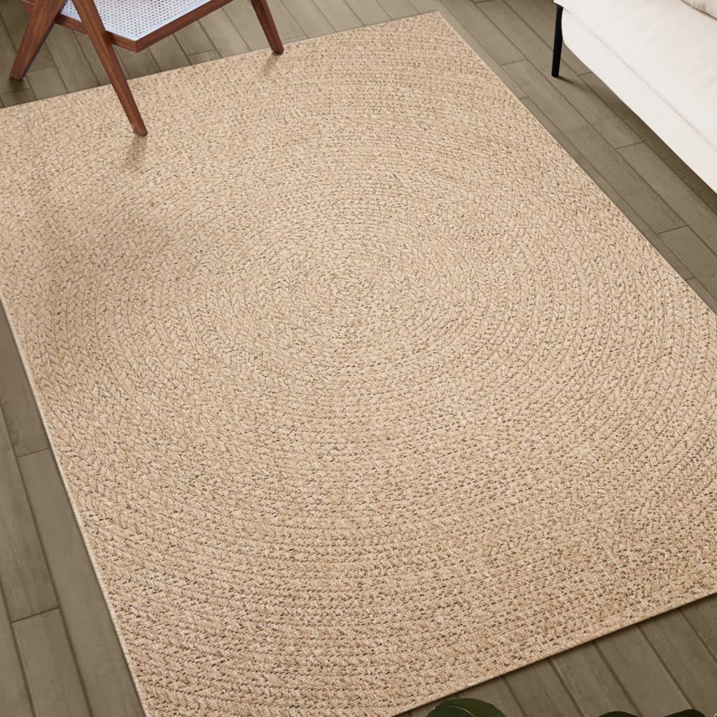 Vloerkleed ZIZUR binnen en buiten 160x230 cm jute look