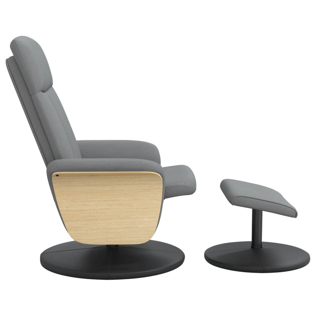 Fauteuil verstelbaar met voetenbank stof