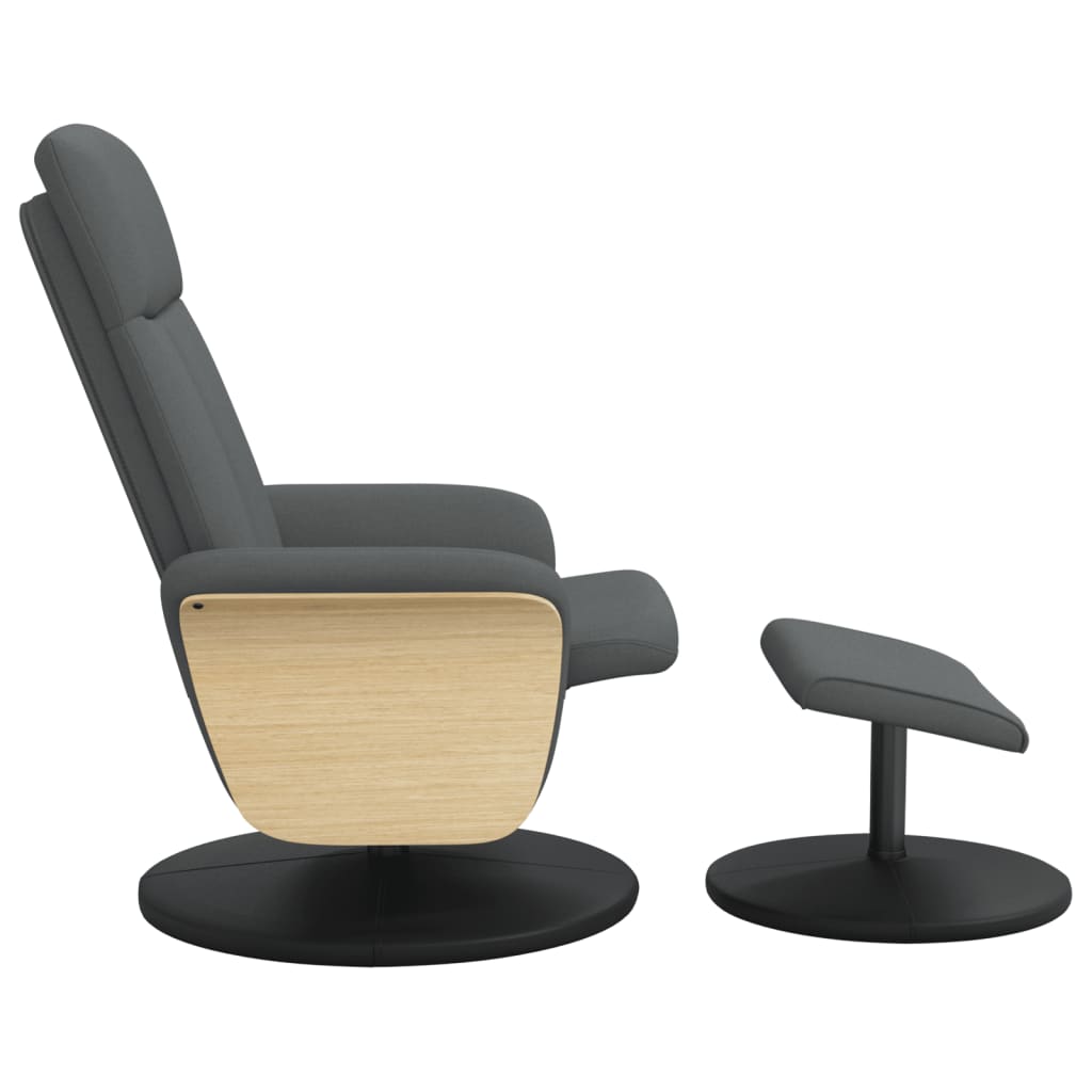 Fauteuil verstelbaar met voetenbank stof