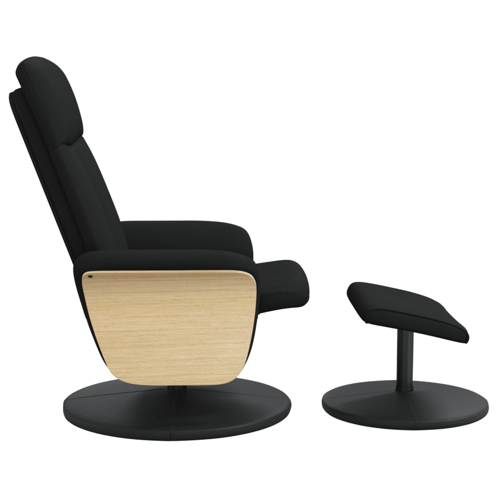 Fauteuil verstelbaar met voetenbank stof