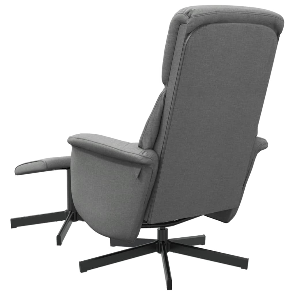 Fauteuil verstelbaar met voetenbank stof