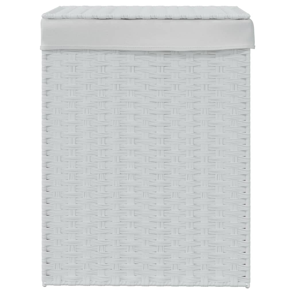 Wasmand met deksel 46x33x60 cm poly rattan