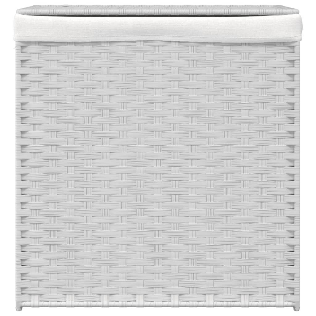 Wasmand met 2 vakken 53x35x57 cm poly rattan