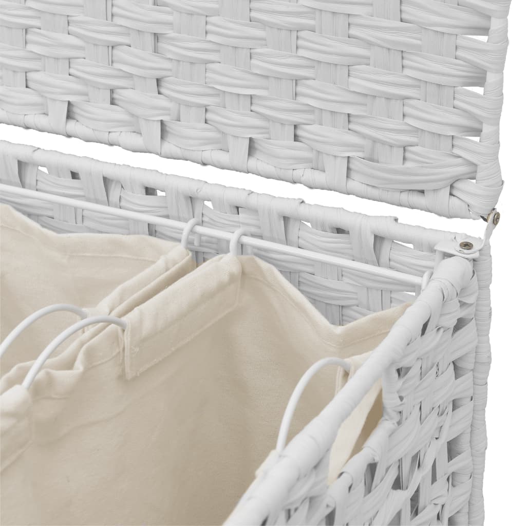 Wasmand op wielen 66x35x60 cm rattan