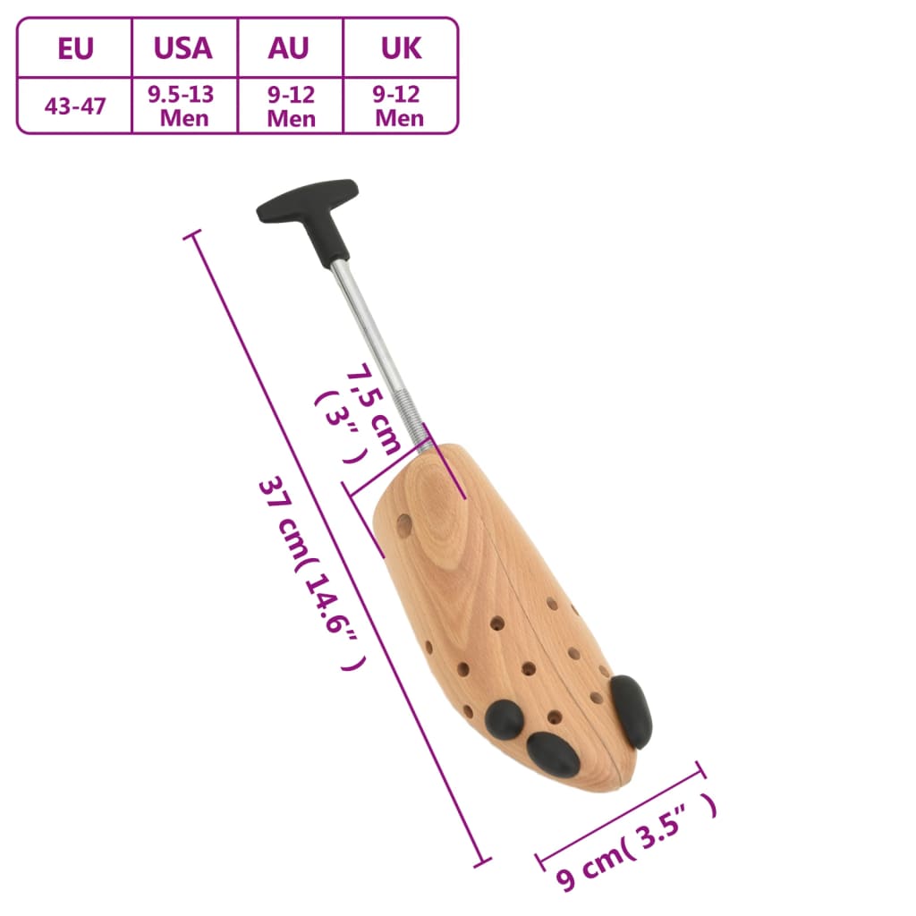 Schoenspanner EU 43-47 massief beukenhout