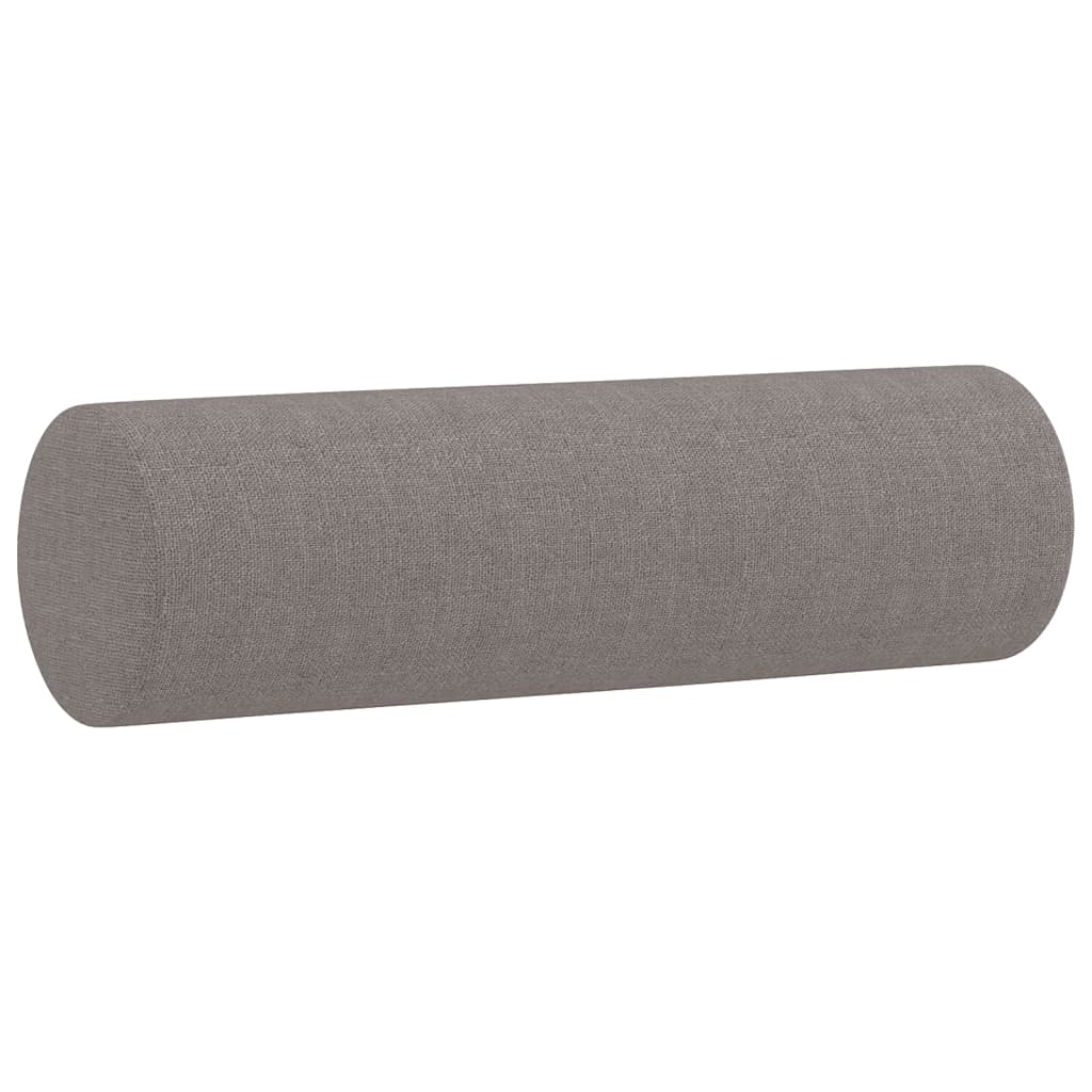 Tweezitsbank met sierkussens 120 cm stof taupe