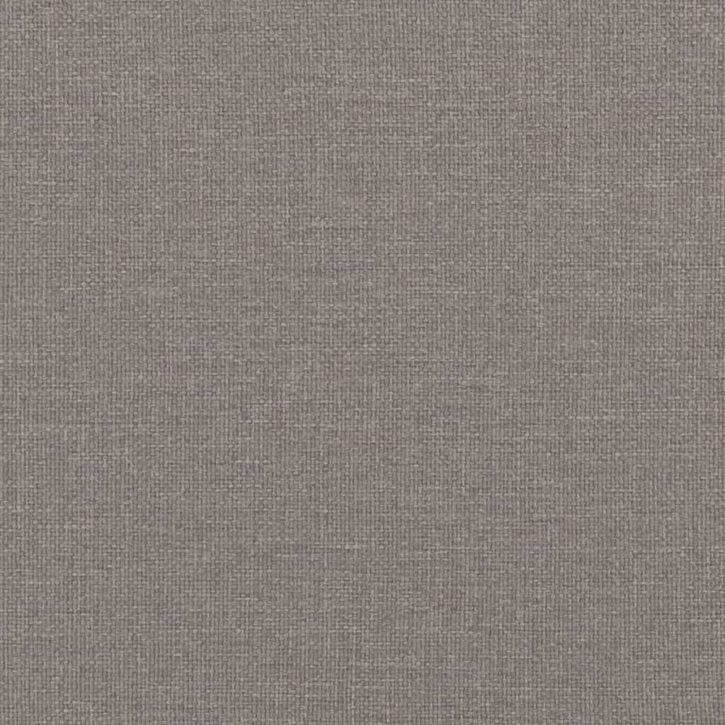 Tweezitsbank met sierkussens 120 cm stof taupe