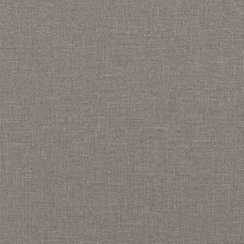 Tweezitsbank met sierkussens 120 cm stof taupe