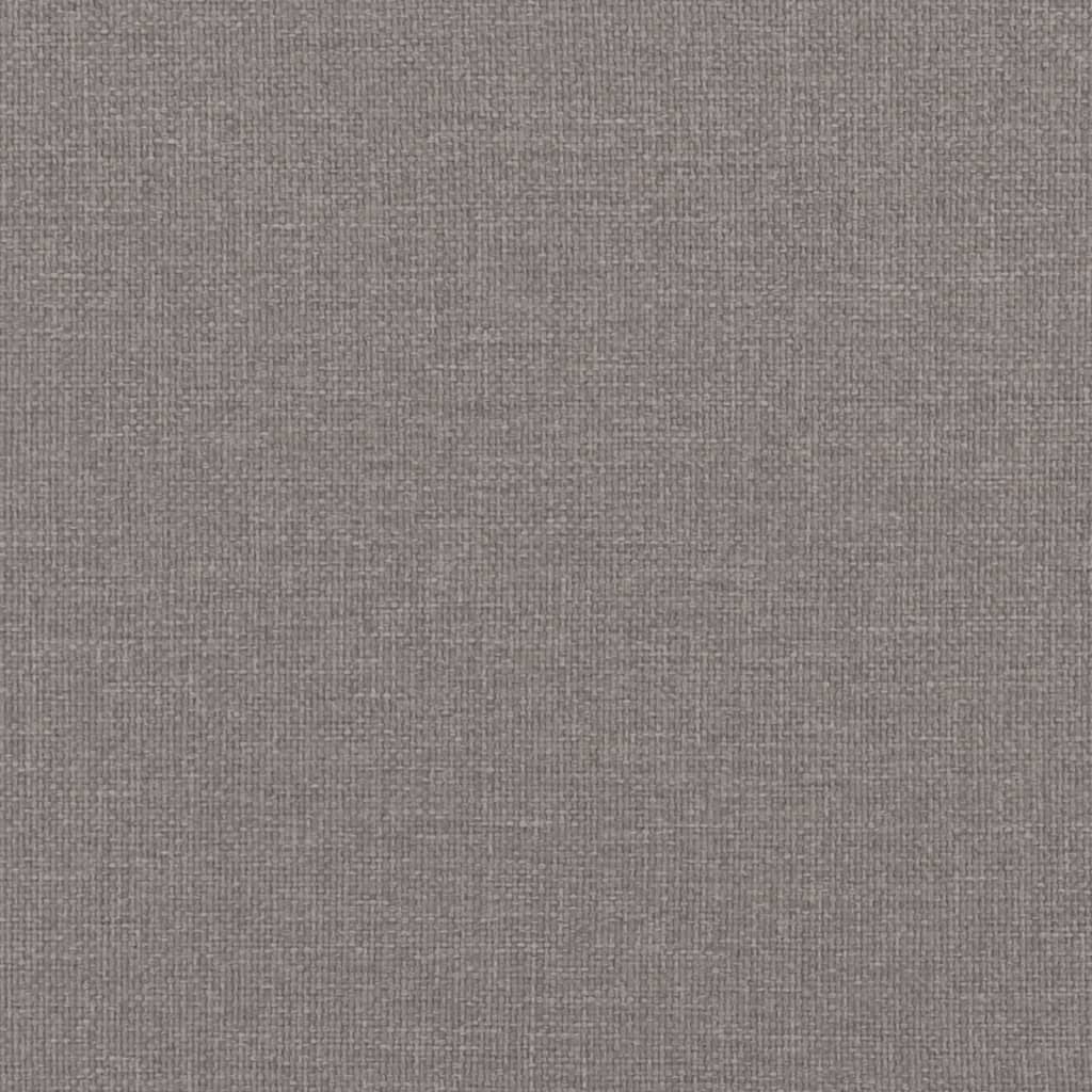 Tweezitsbank met sierkussens 120 cm stof taupe