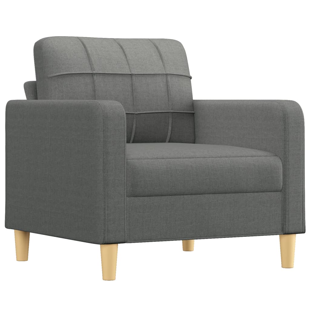 Fauteuil met voetenbank 60 cm stof