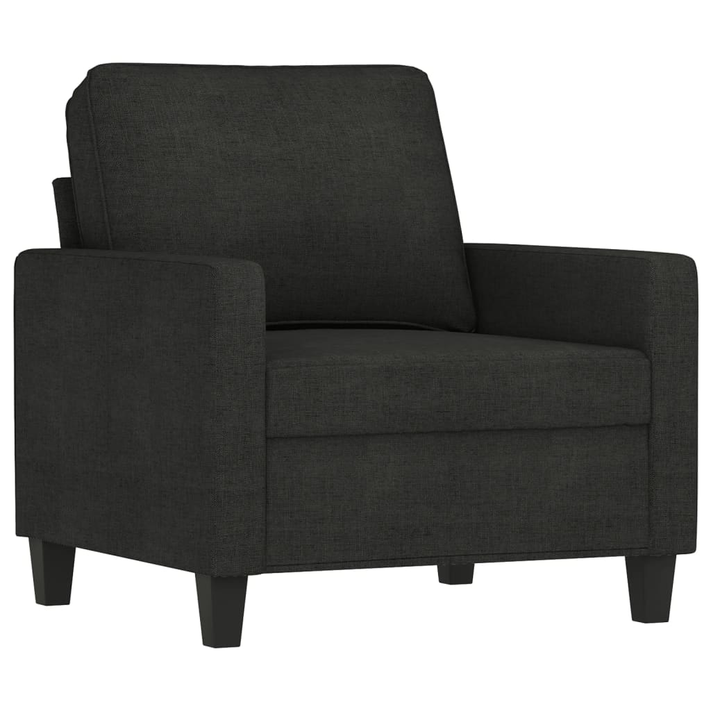 Fauteuil met voetenbank 60 cm stof lichtgrijs