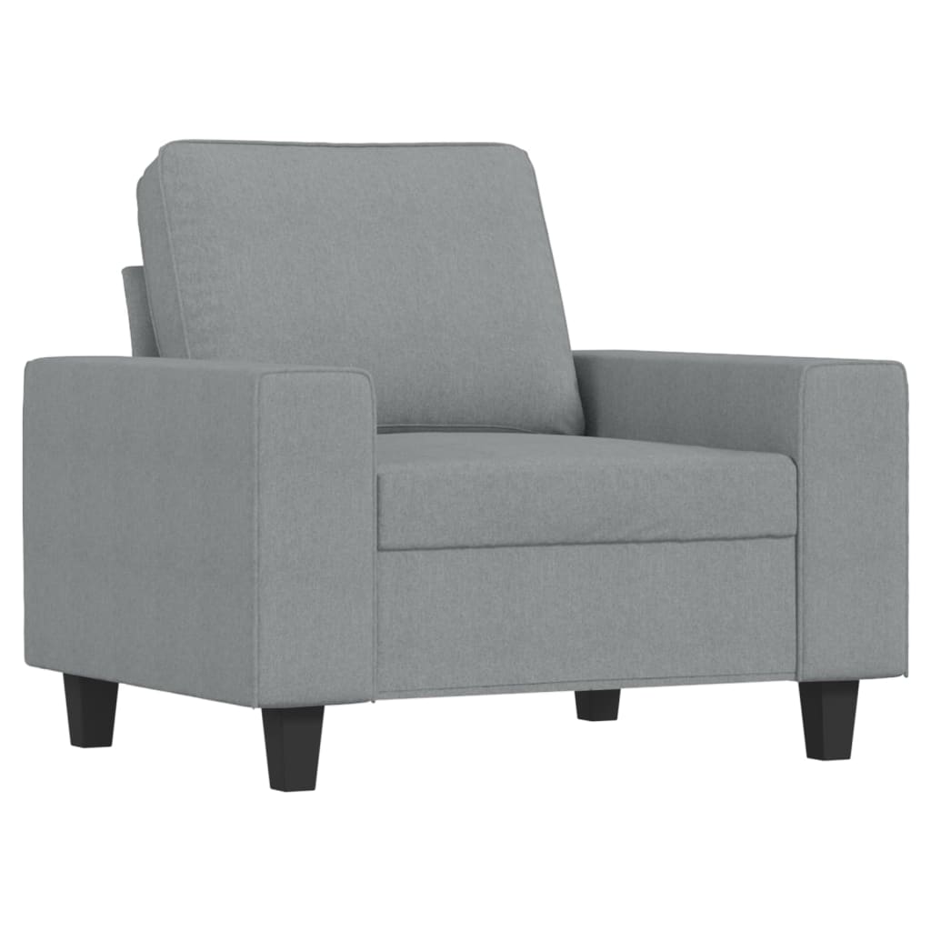 Fauteuil met voetenbank 60 cm stof crèmekleurig