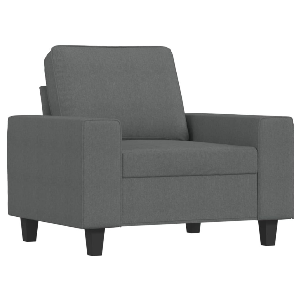 Fauteuil met voetenbank 60 cm stof crèmekleurig