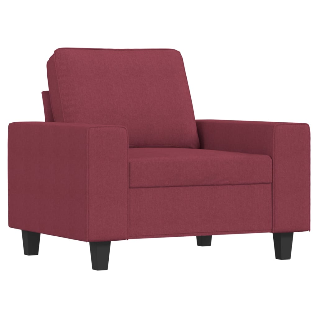 Fauteuil met voetenbank 60 cm stof crèmekleurig