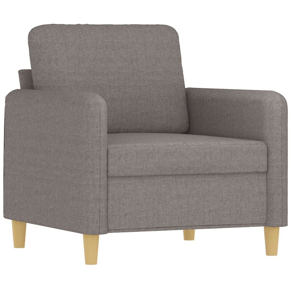 Fauteuil met voetenbank 60 cm stof zwart