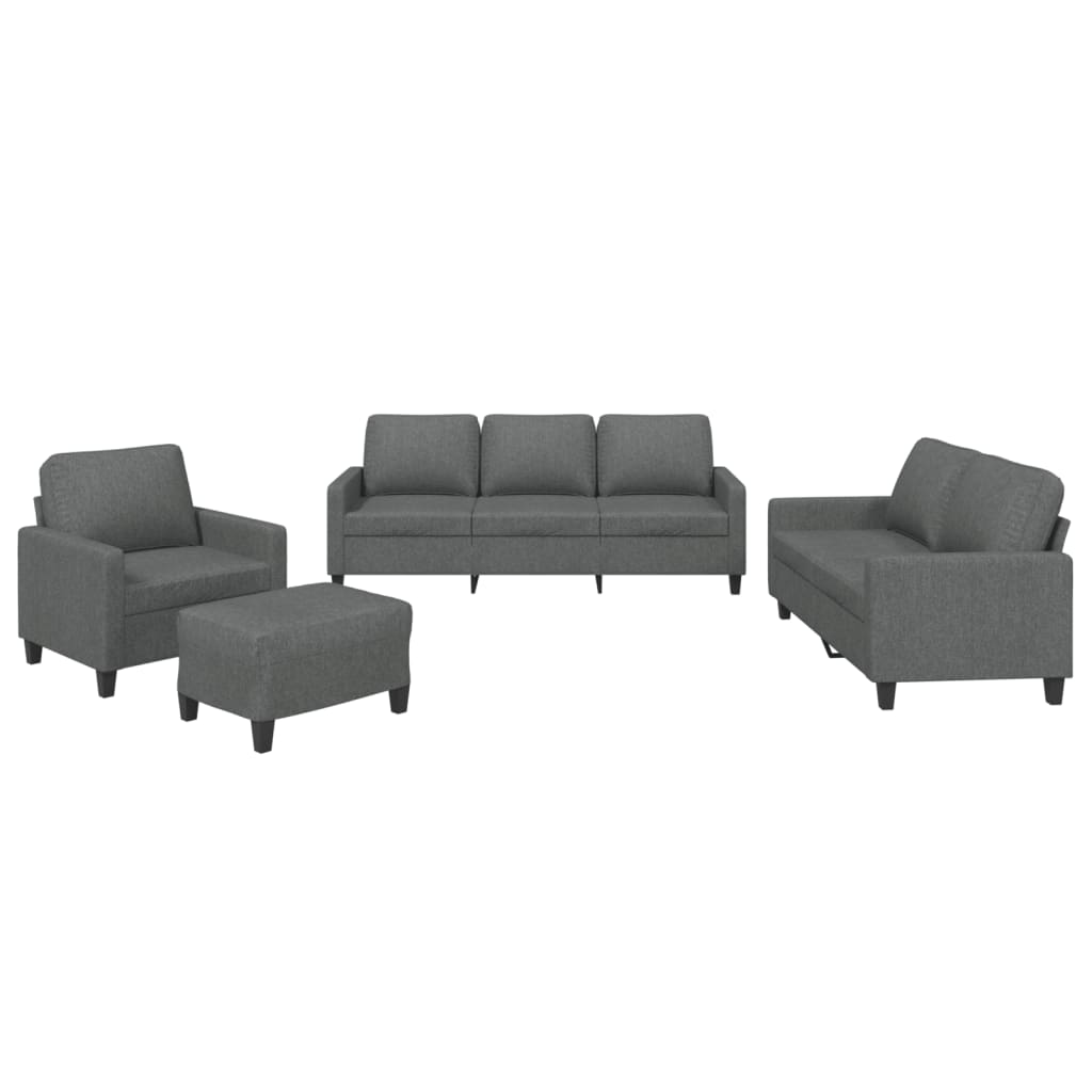 3-delige Loungeset met kussens stof