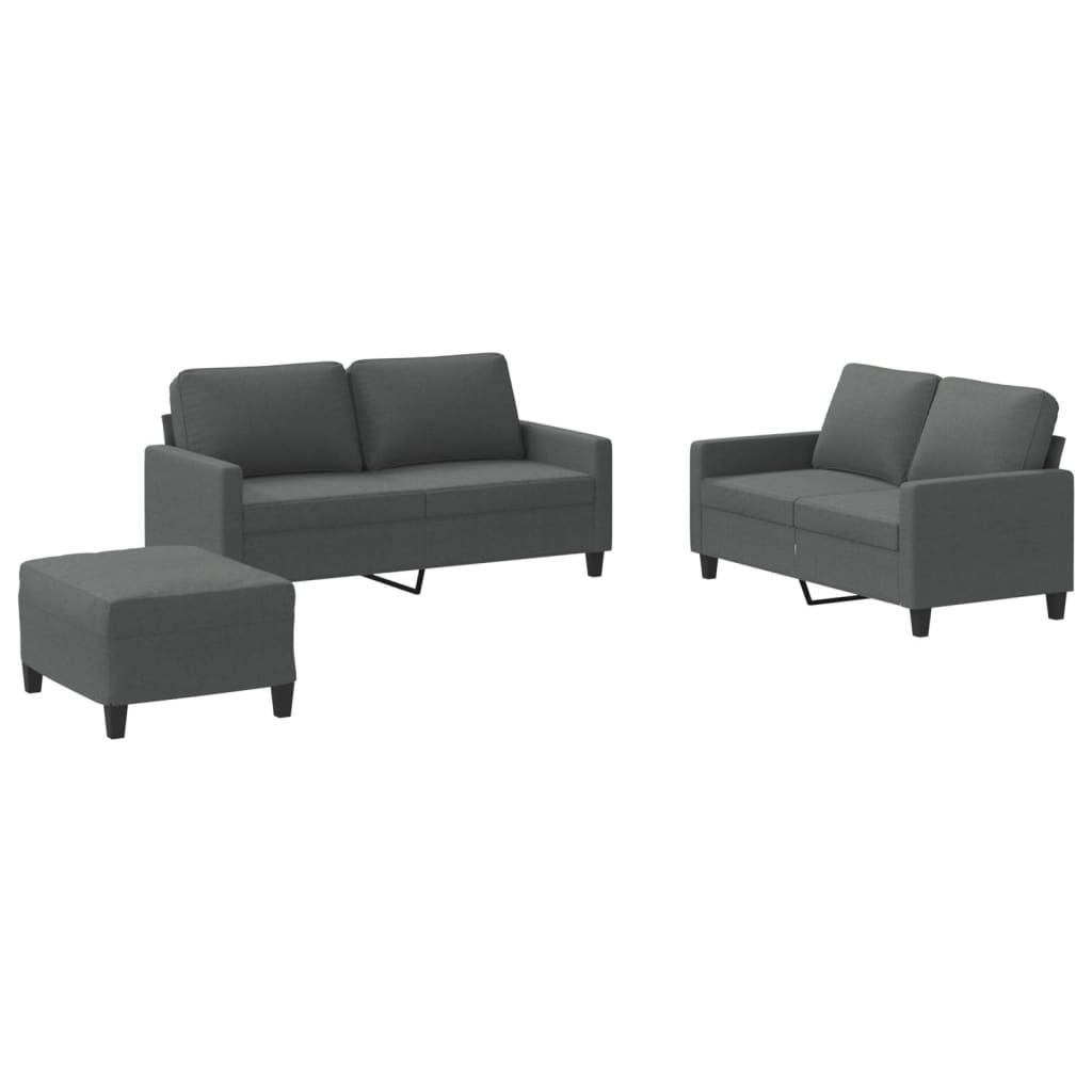 2-delige Loungeset met kussens stof