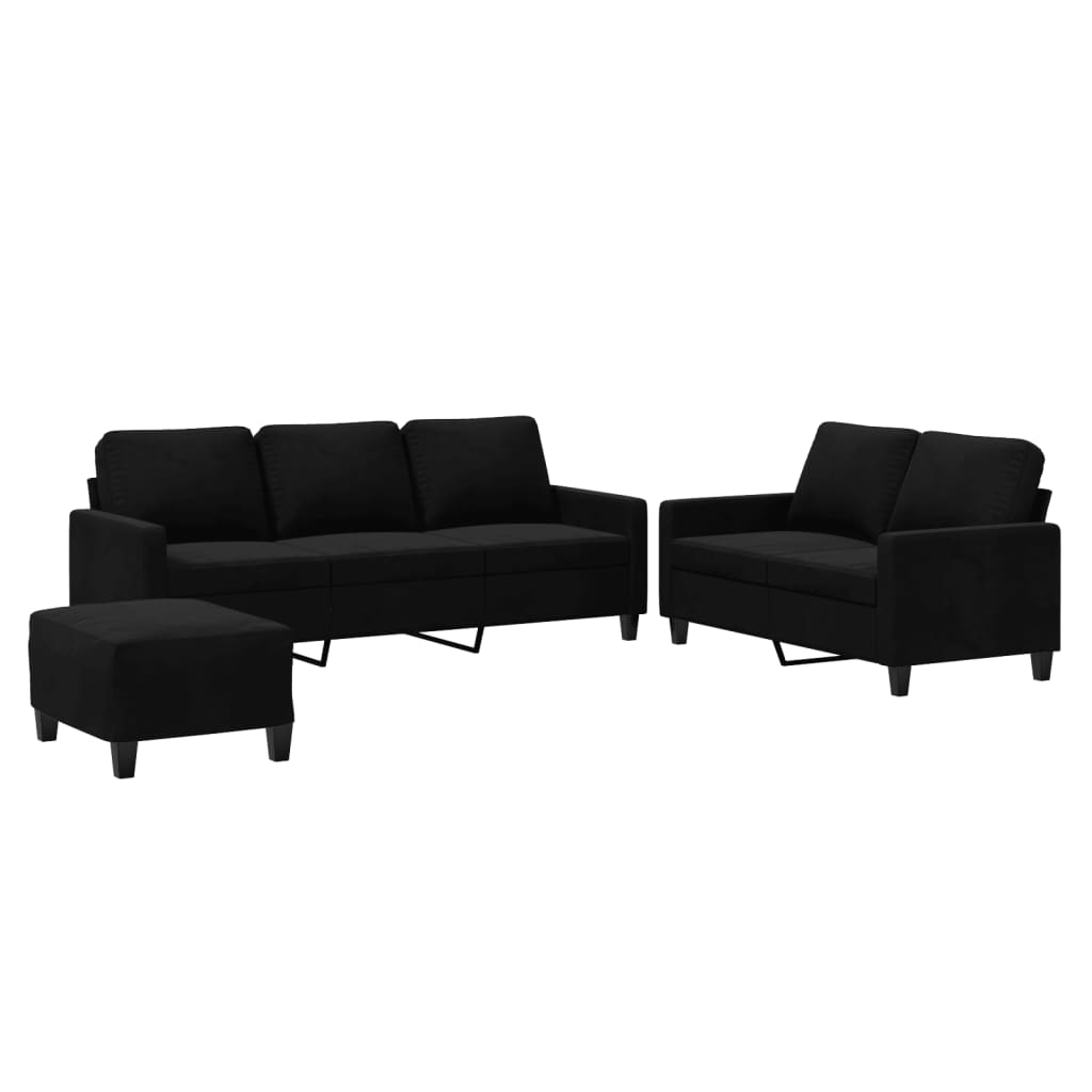 2-delige Loungeset met kussens fluweel