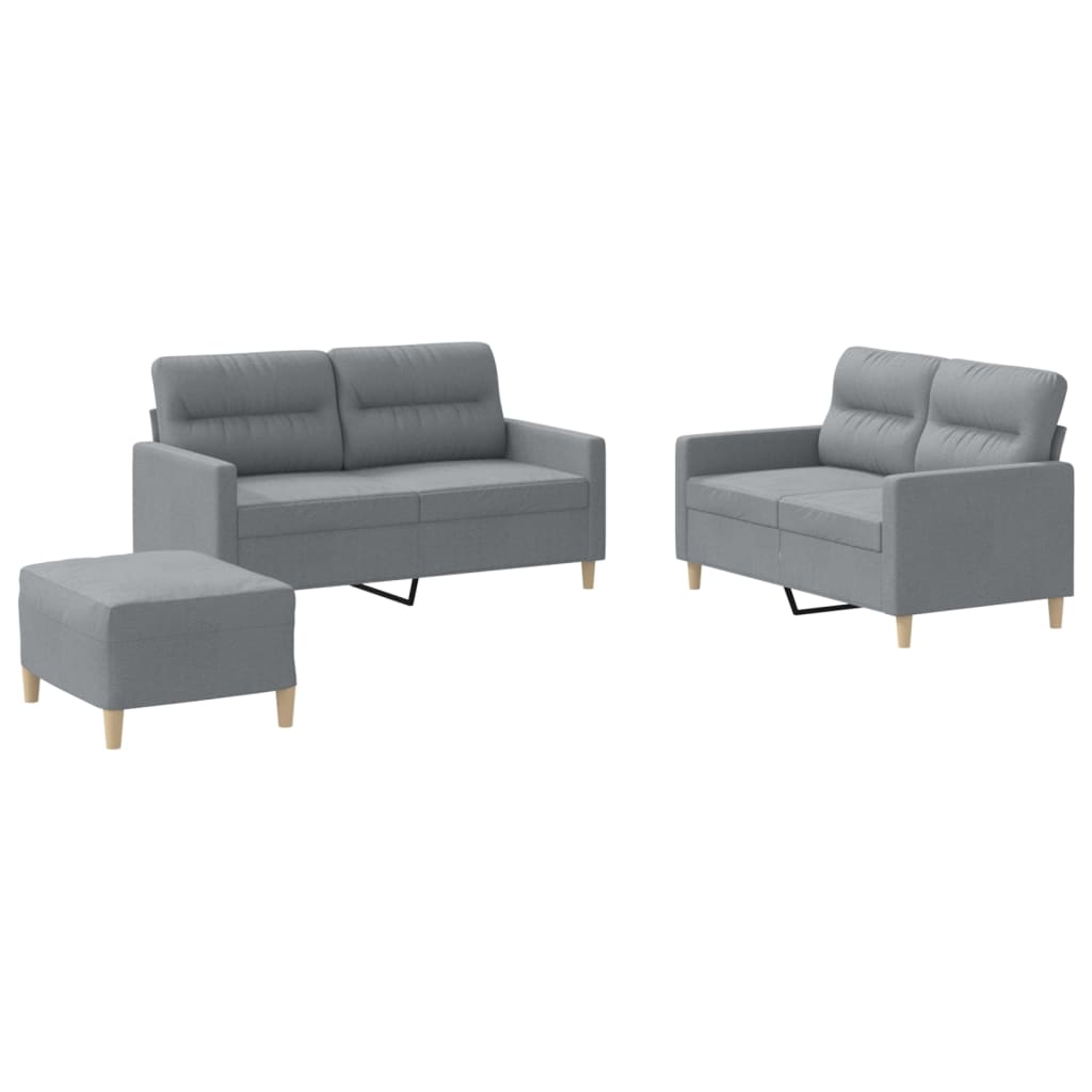 2-delige Loungeset met kussens stof