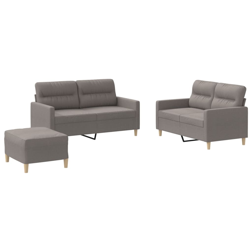 2-delige Loungeset met kussens stof