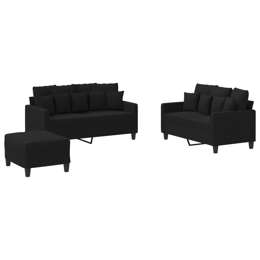 2-delige Loungeset met kussens stof