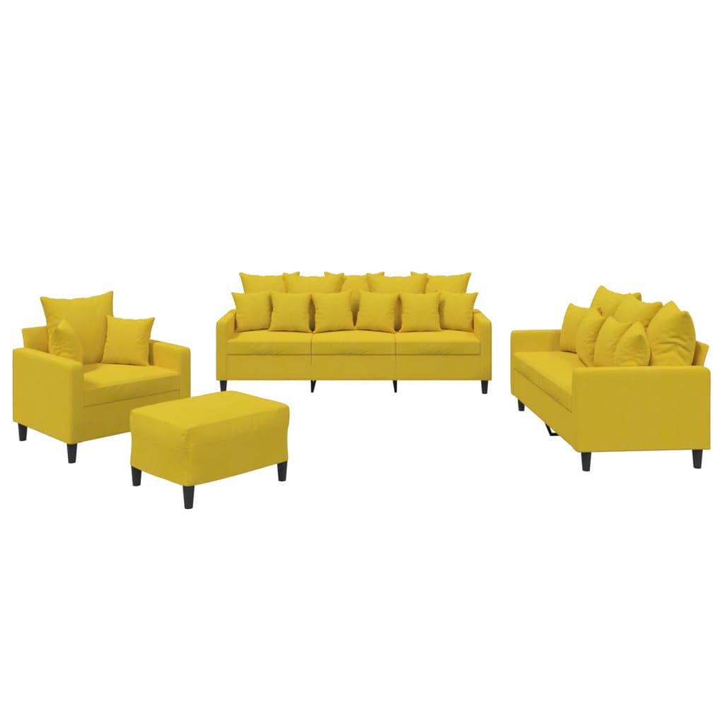 3-delige Loungeset met kussens fluweel