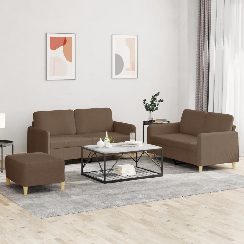 2-delige Loungeset met kussens stof