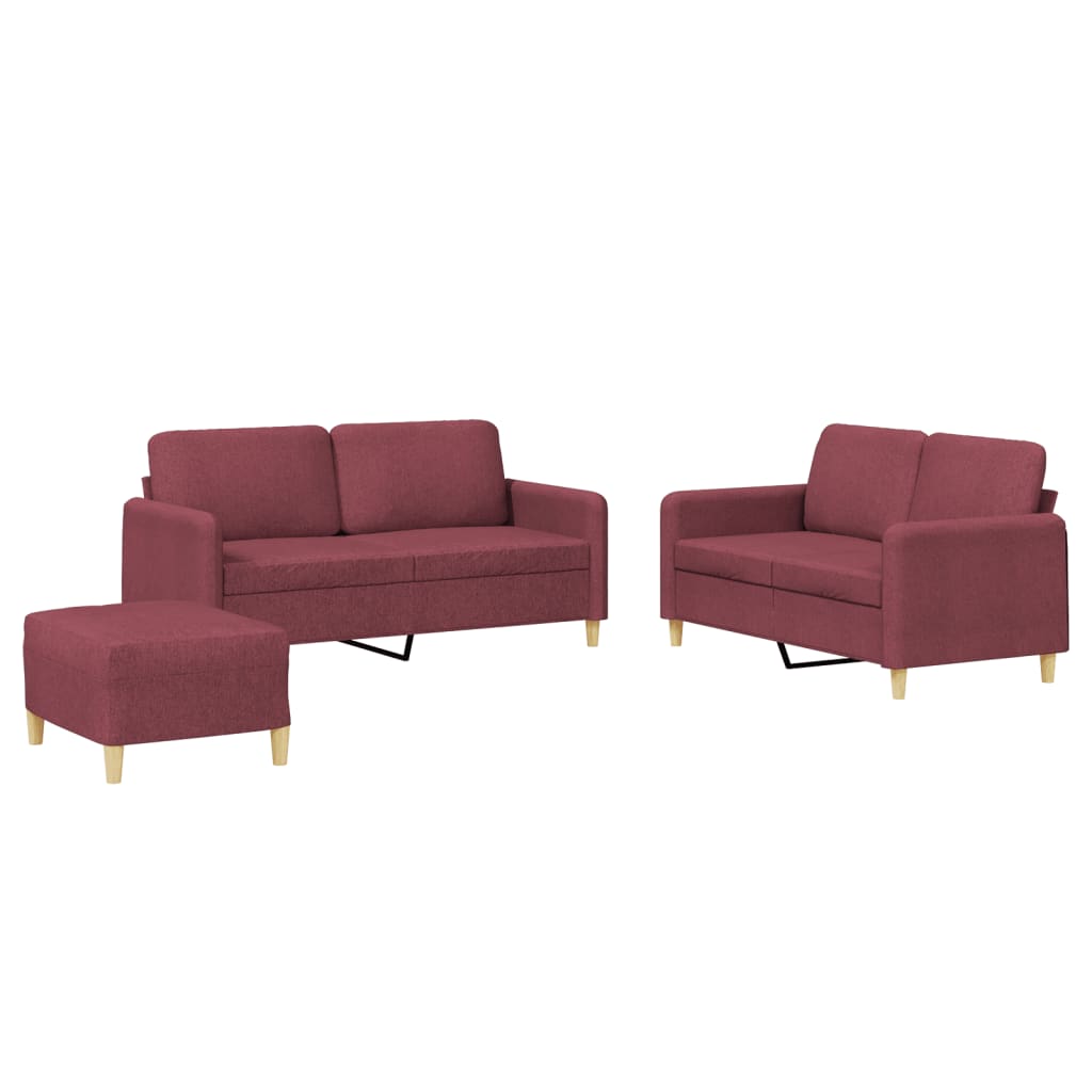 2-delige Loungeset met kussens stof