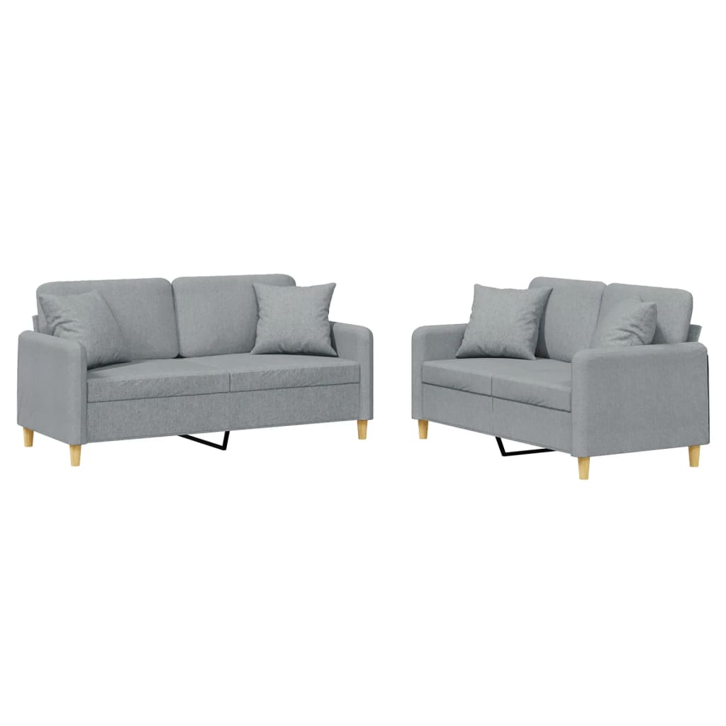 2-delige Loungeset met kussens stof