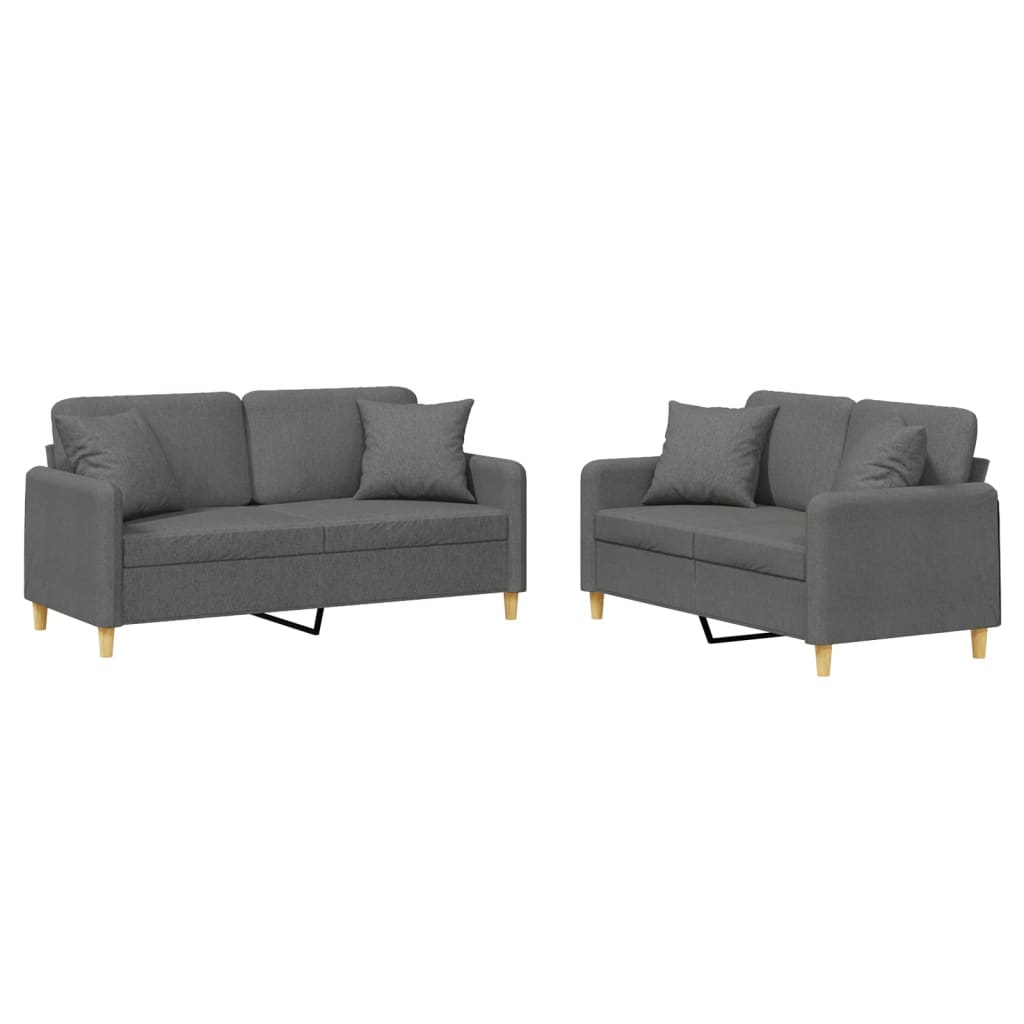 2-delige Loungeset met kussens stof