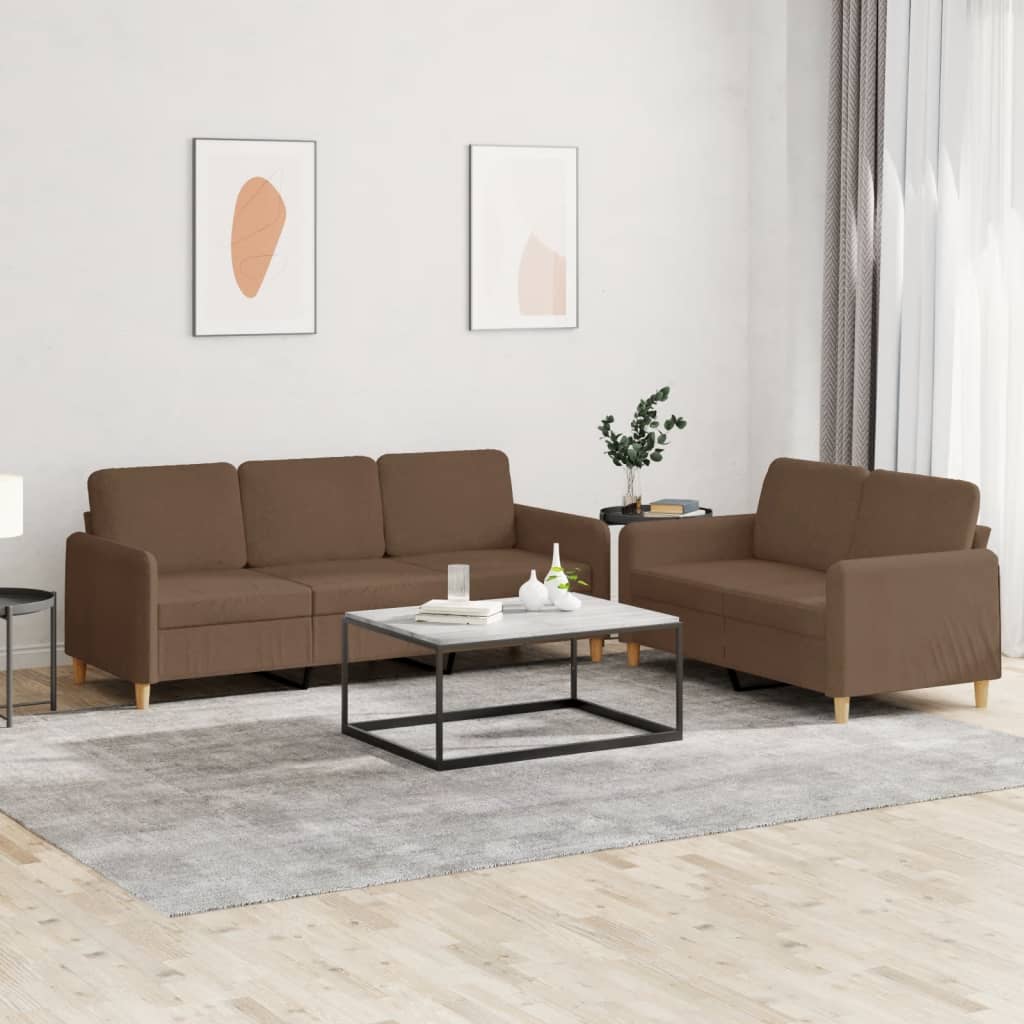 2-delige Loungeset met kussens stof