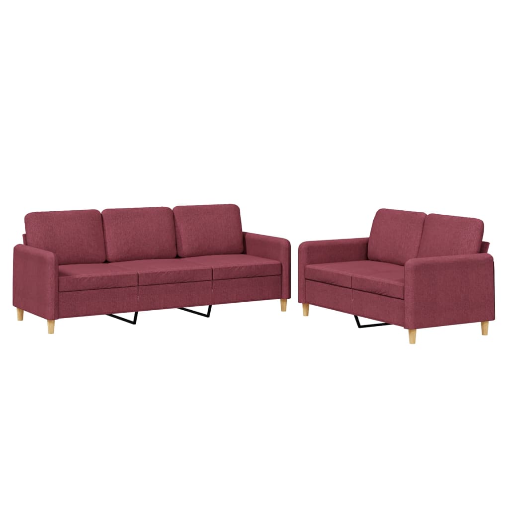 2-delige Loungeset met kussens stof