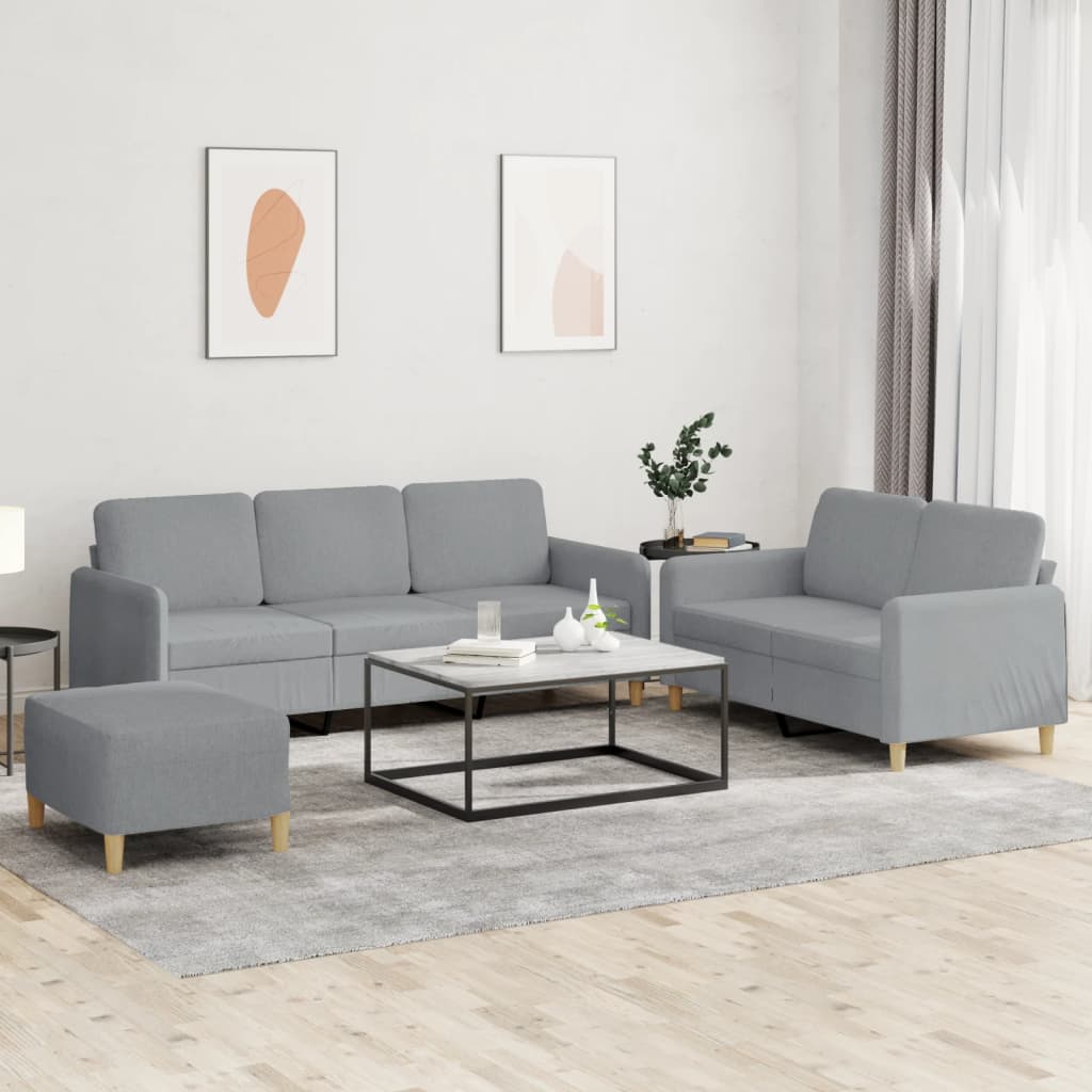 2-delige Loungeset met kussens stof